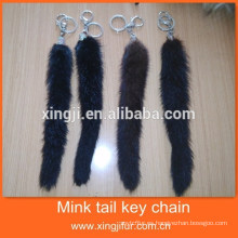 Hotsale fashion Genuine Fur Mink Tail Llavero